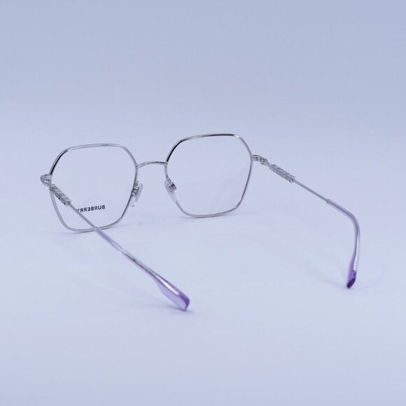 Burberry BE1381 1345 Eyeglasses Lilac/Silver 54mm Geometric Frame - Picture 7 of 10